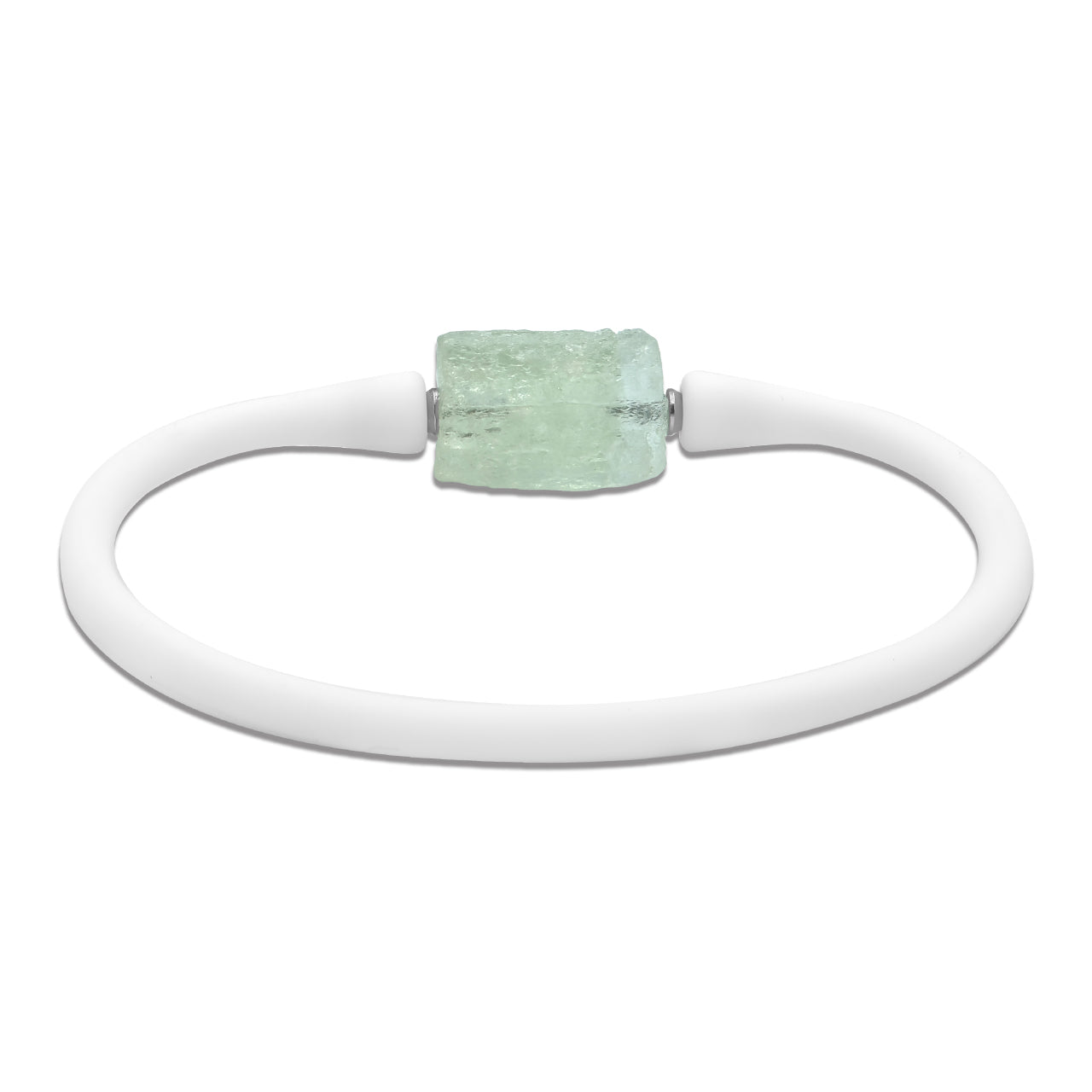 Starborn Natürliches Heliodor-Silikonarmband mit mittelgroßem Kristall