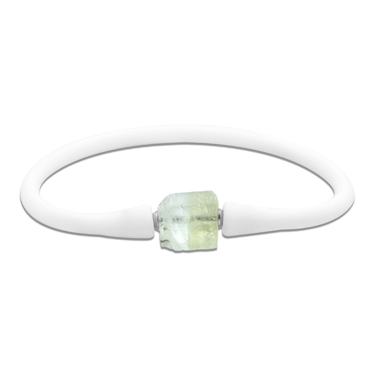 Starborn Natural Heliodor Small Crystal Silicone Bracelet