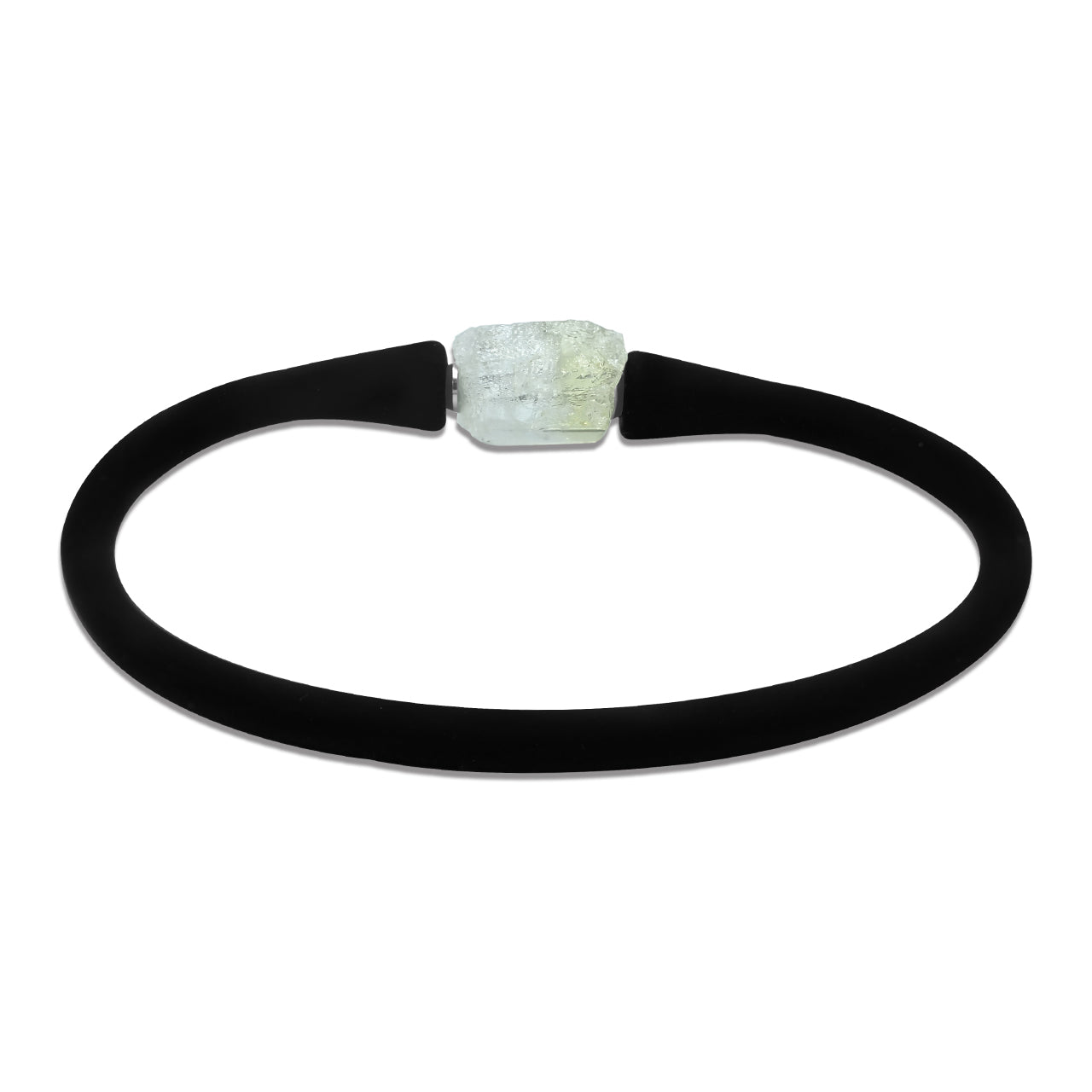 Starborn Natural Heliodor Small Crystal Silicone Bracelet