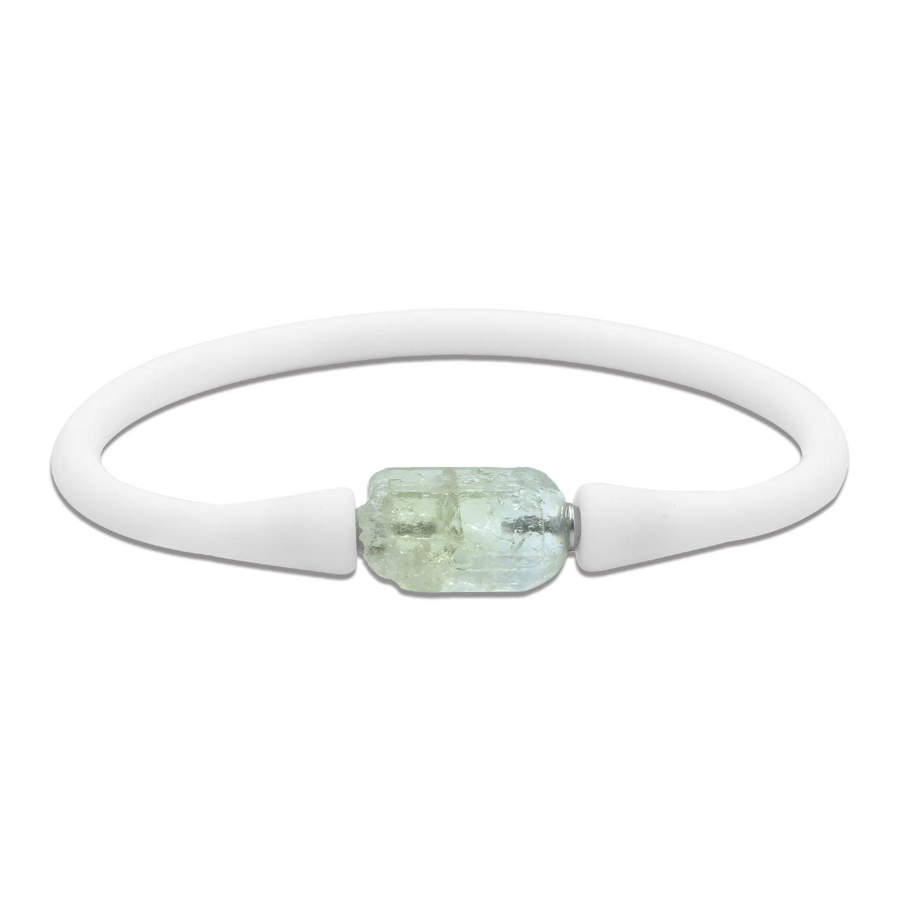 Starborn Natural Heliodor Small Crystal Silicone Bracelet