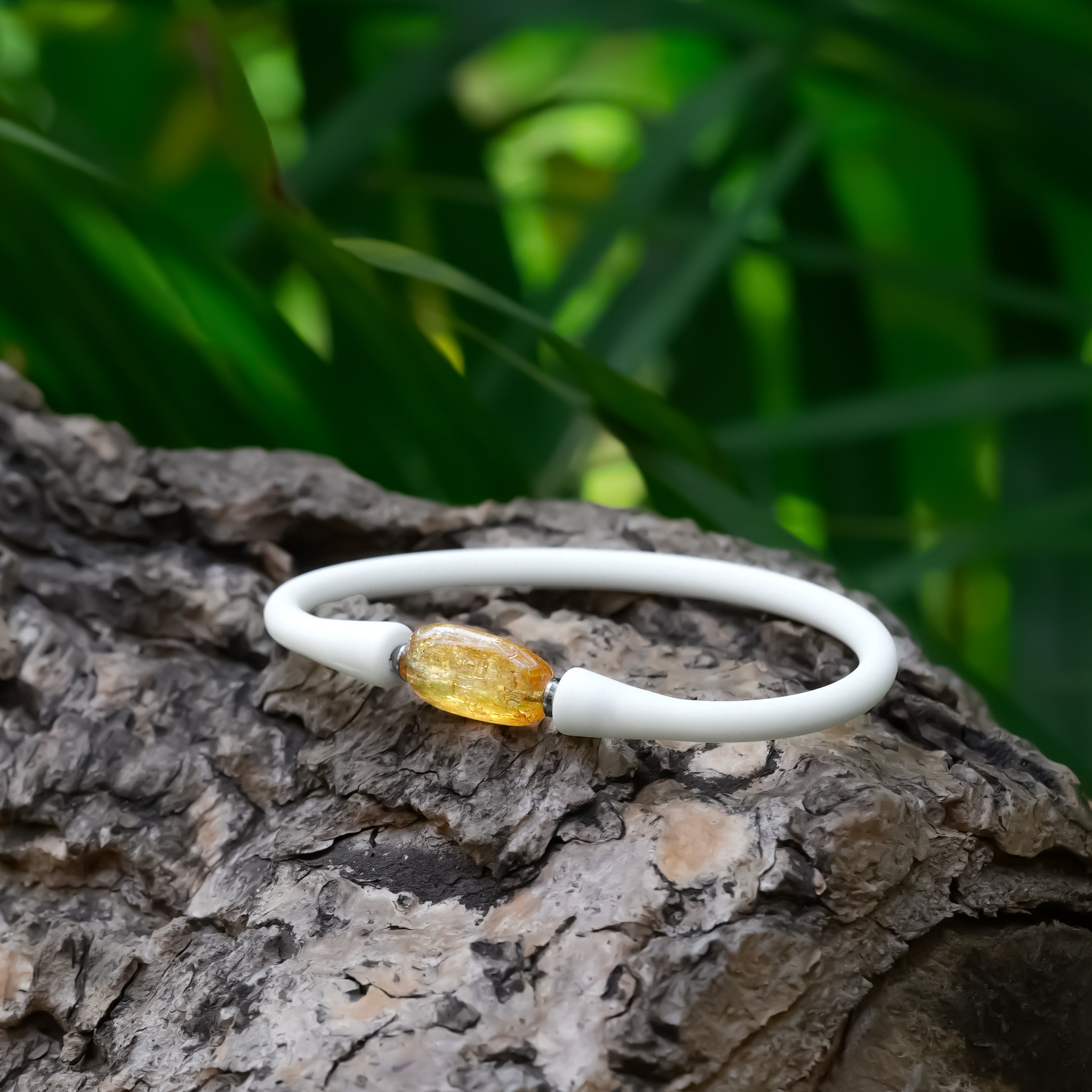 Pulsera de cuentas de topacio imperial Starborn con banda de silicona