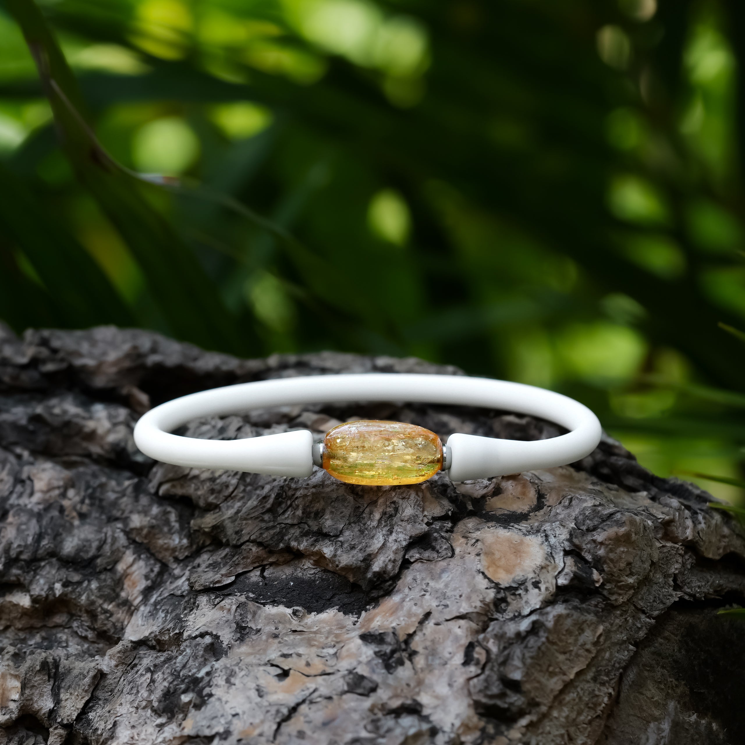 Pulsera de cuentas de topacio imperial Starborn con banda de silicona