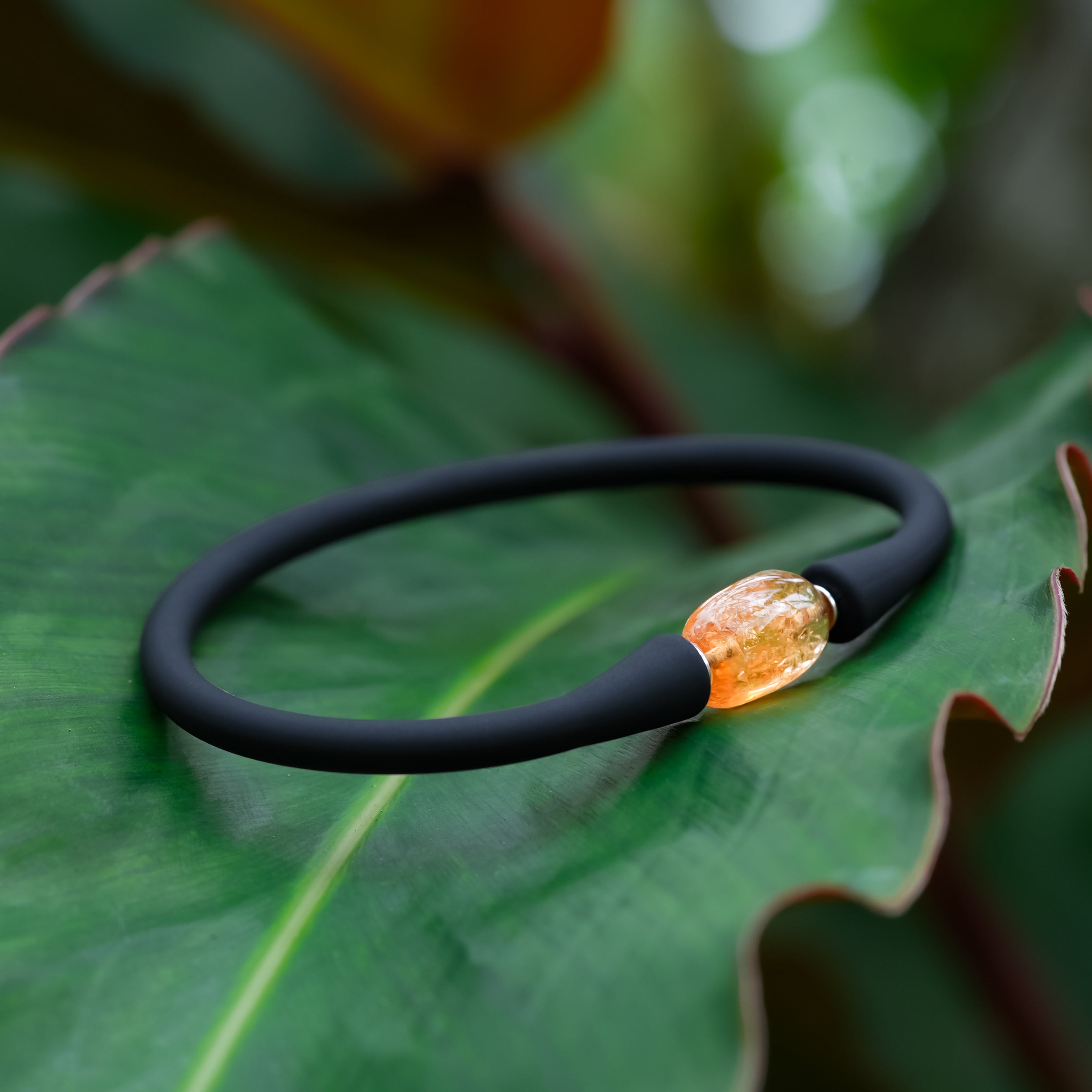 Pulsera de cuentas de topacio imperial Starborn con banda de silicona