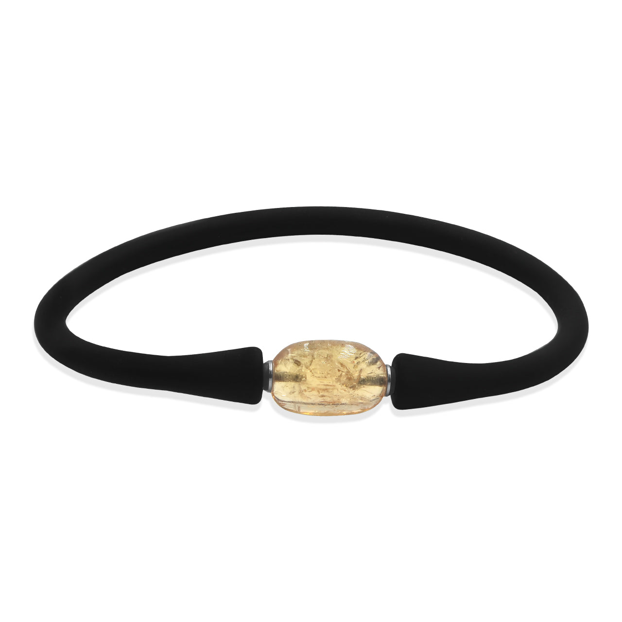 Pulsera de topacio imperial Starborn Bead con banda de silicona