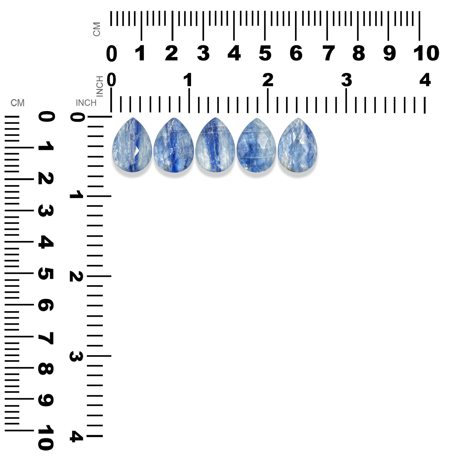 Starborn Faceted Kyanite Doublet Pear Cabochon- 1 Piece