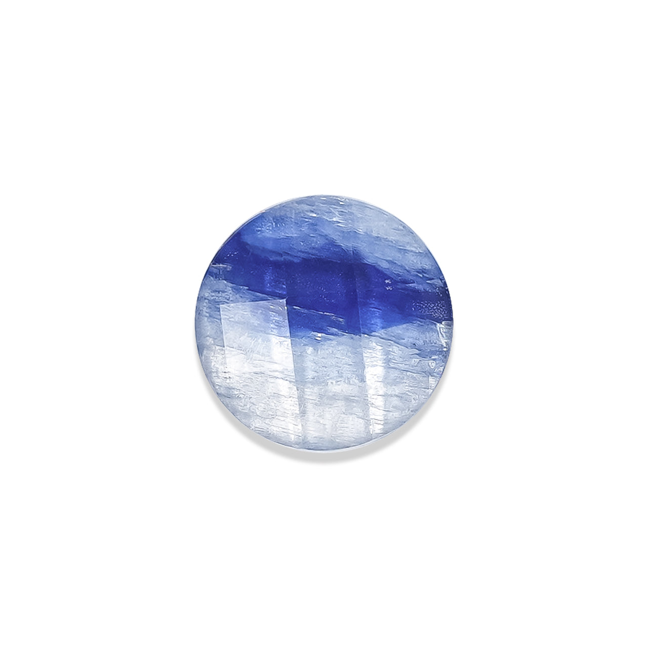Starborn Faceted Kyanite Doublet Round Cabochon 12 mm - 1 Piece