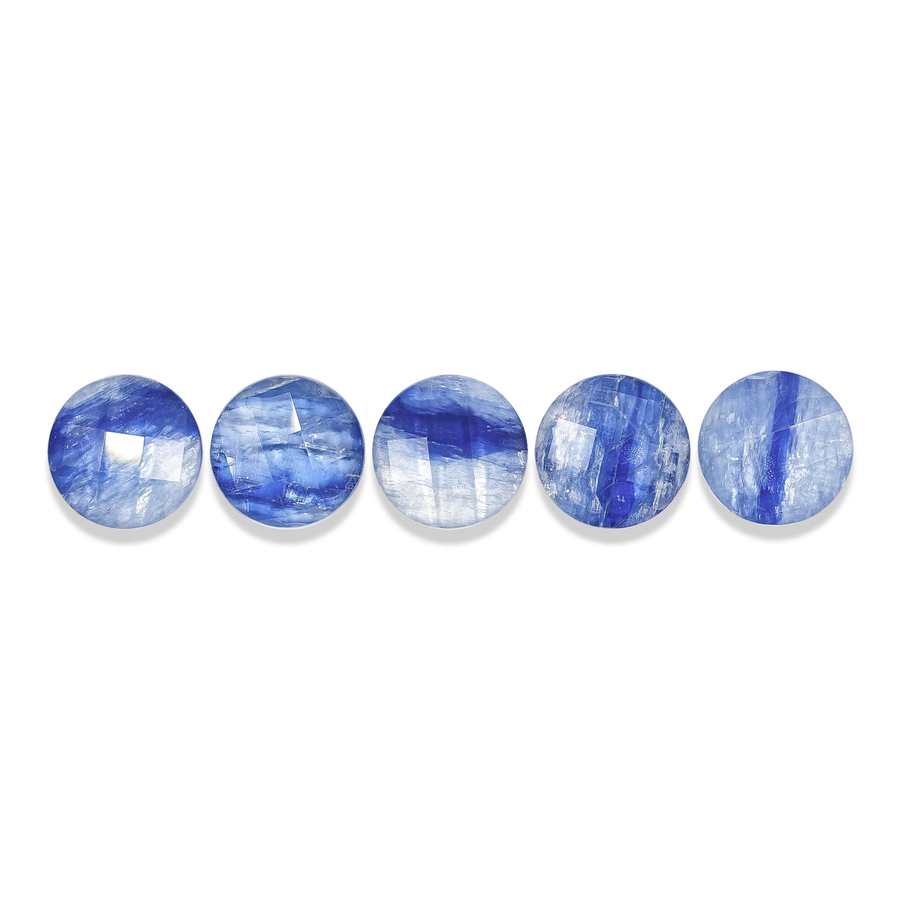 Starborn Faceted Kyanite Doublet Round Cabochon 12 mm - 1 Piece