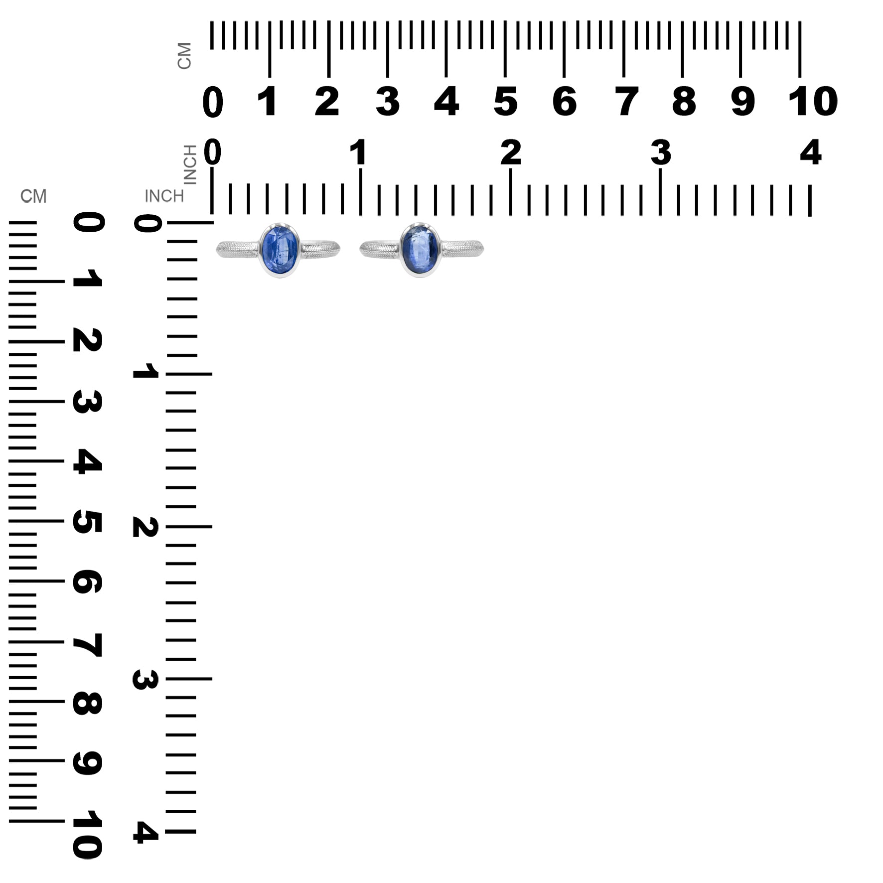 Starborn Kyanite Ouroboros Faceted Oval Ring in Fine Sterling Silver