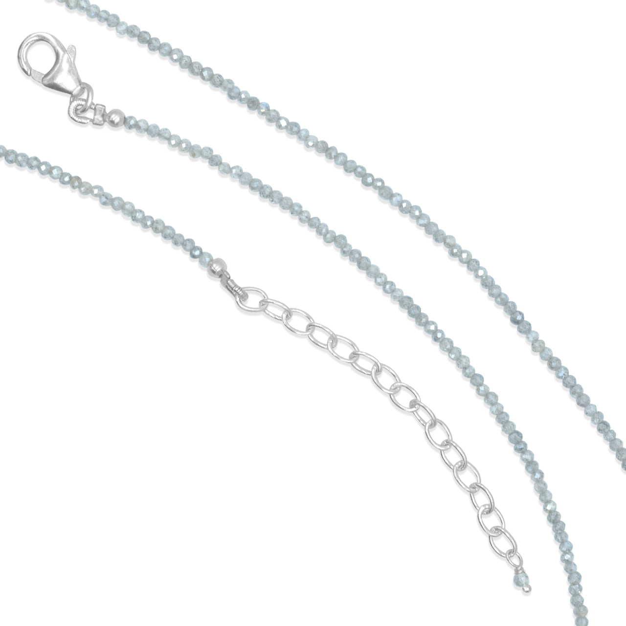 Starborn Halskette mit Perlen aus natürlichem Labradorit, 3,5 mm