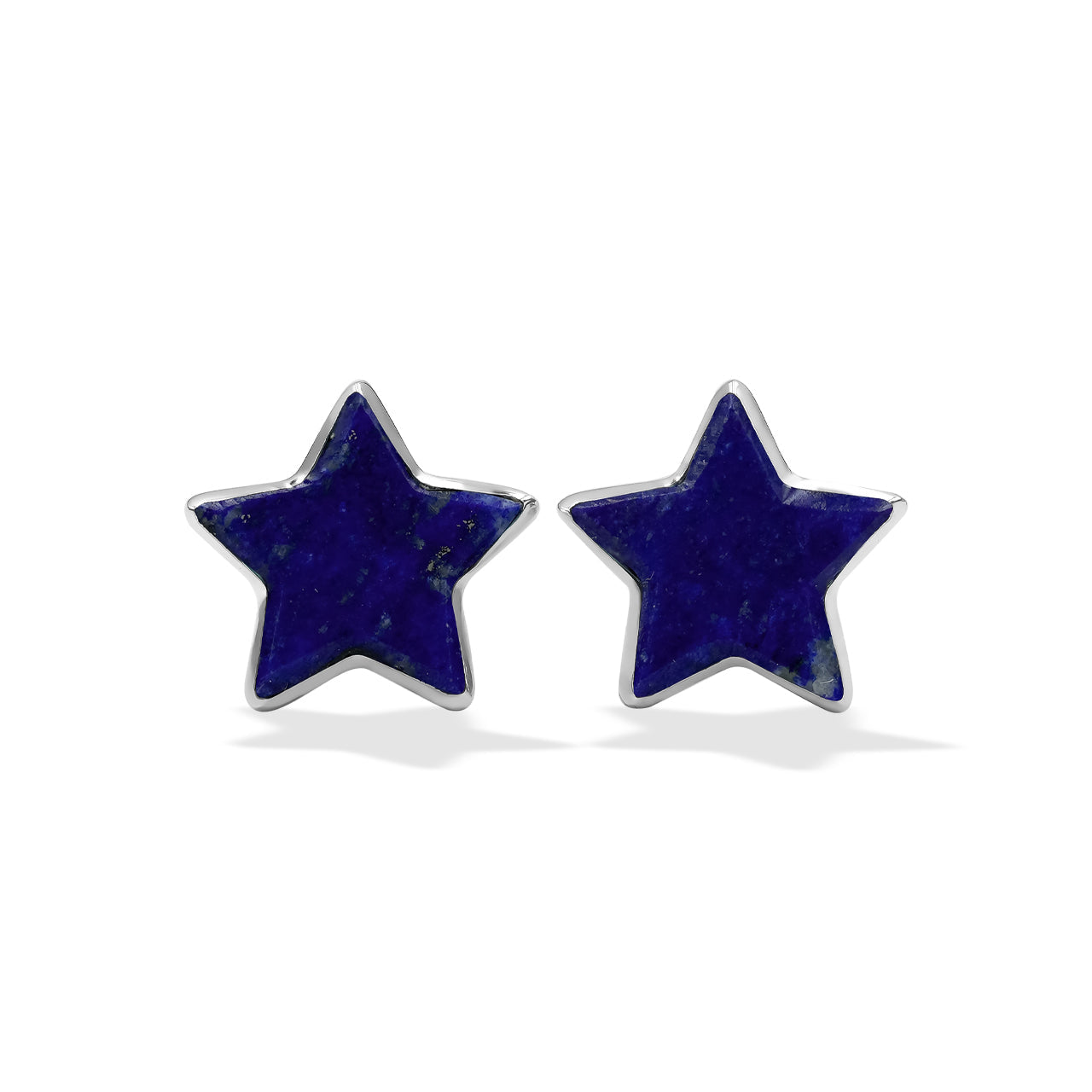 Starborn Lapis Lazuli Star Post Earrings in Sterling Silver