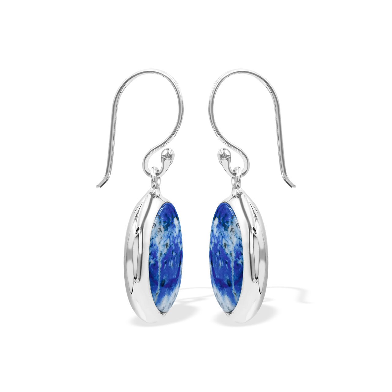 Starborn Ohrring im Medaillon-Stil mit runden Edelsteinen, 15 mm, aus Sterlingsilber, Größe S