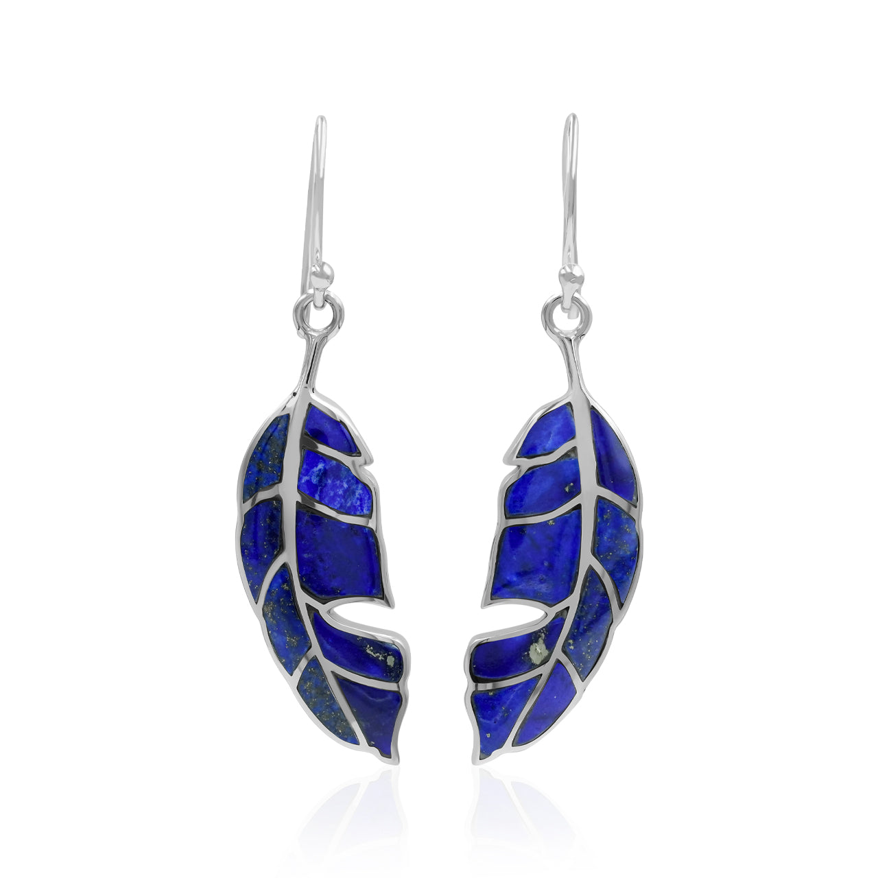 Starborn Feather Earring with Beautiful Gemstones in Sterling Silver