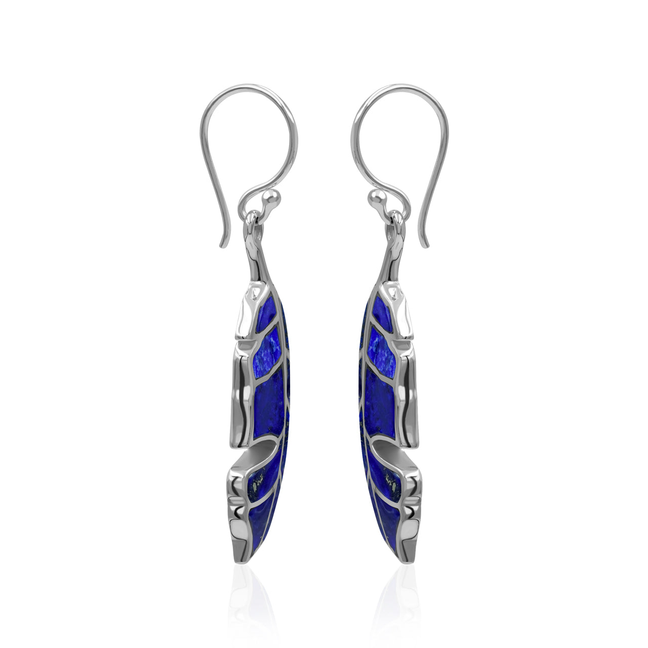 Starborn Feather Earring with Beautiful Gemstones in Sterling Silver