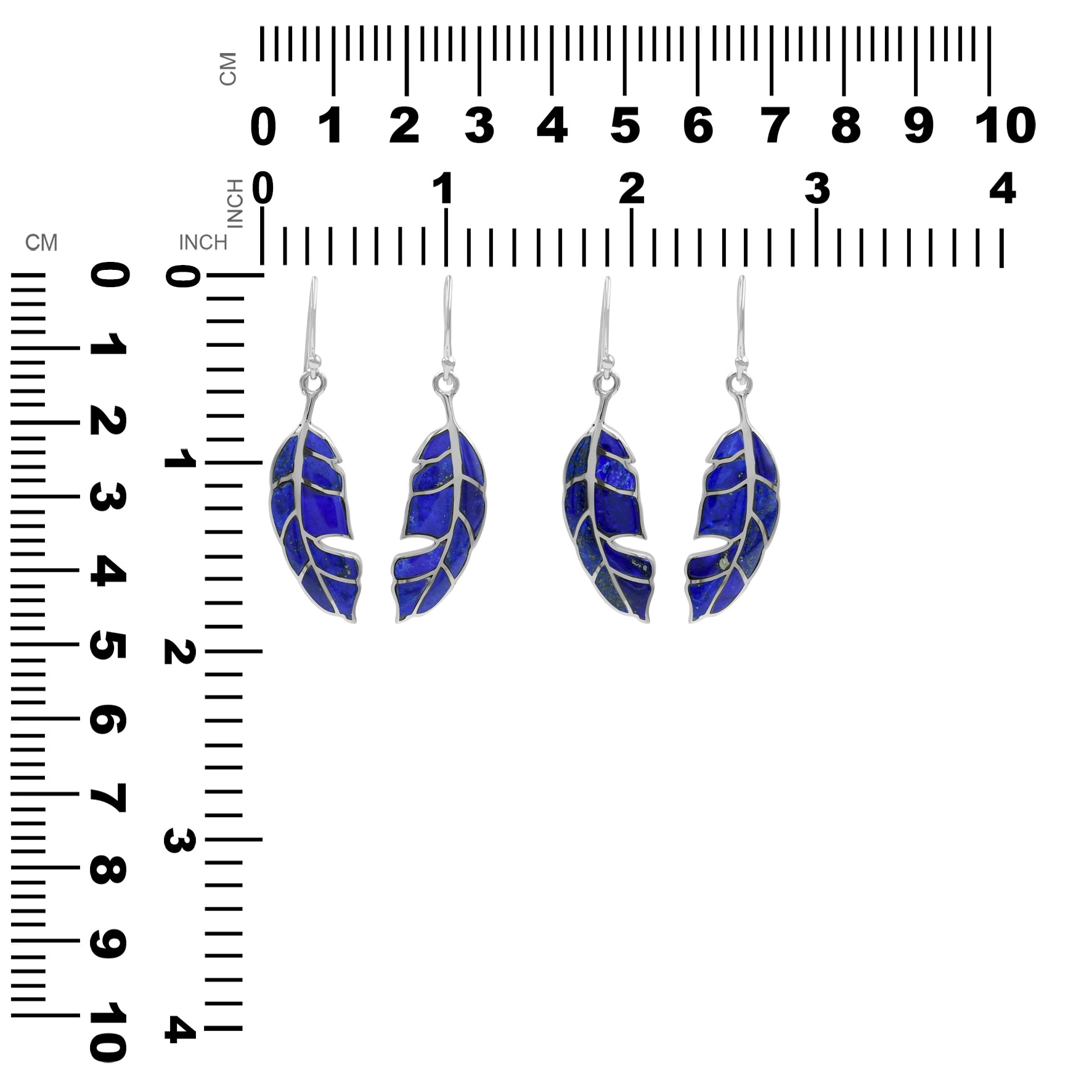 Starborn Feather Earring with Beautiful Gemstones in Sterling Silver