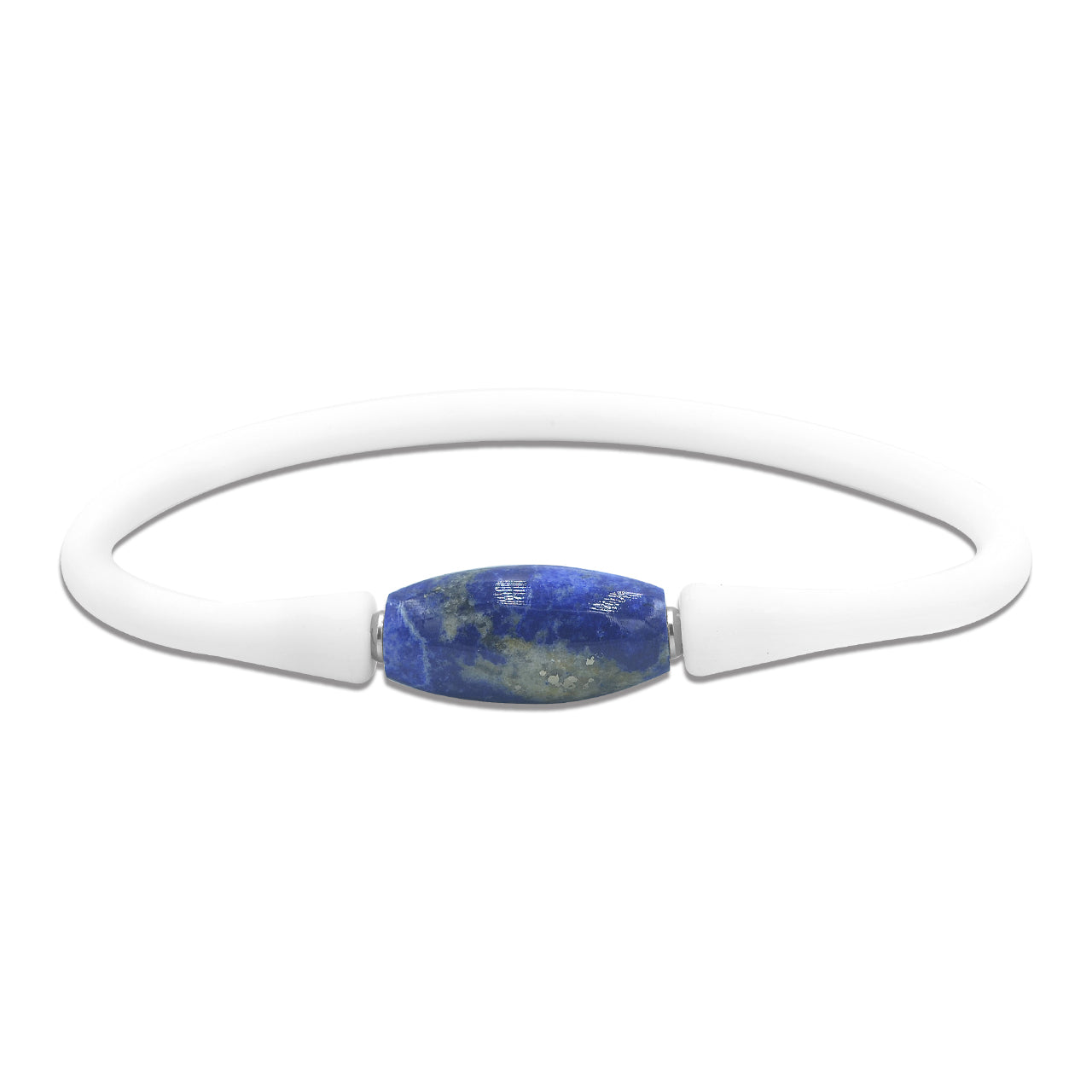 Starborn Lapis Lazuli Drum Bead Silicone Bracelet