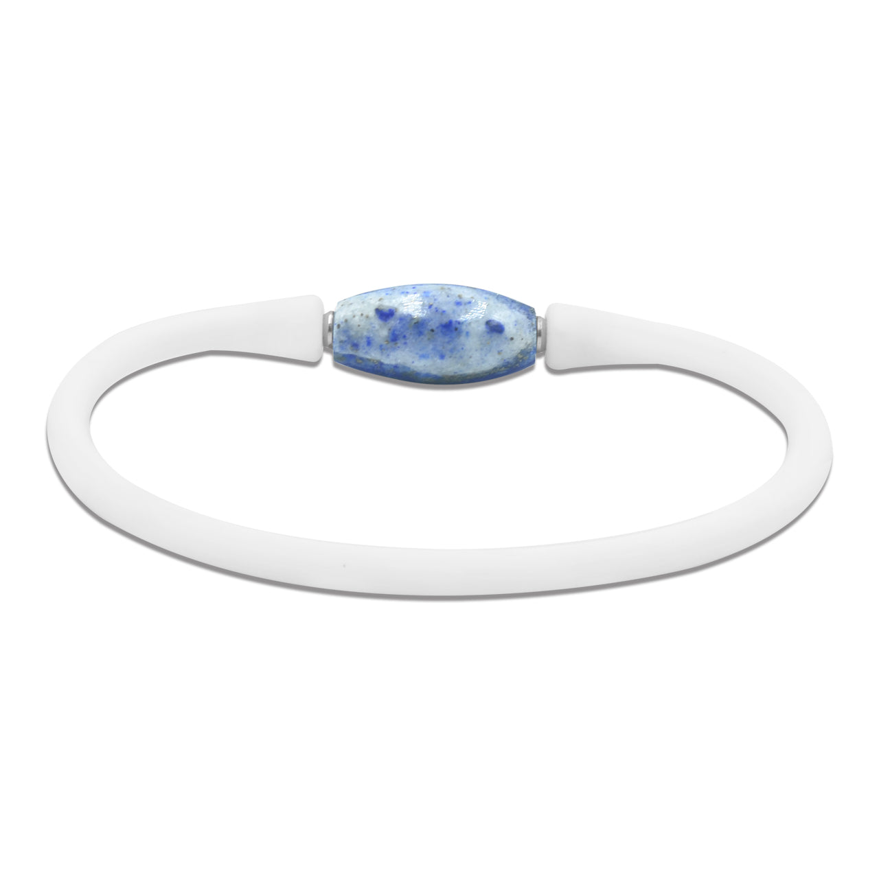 Starborn Lapis Lazuli Drum Bead Silicone Bracelet