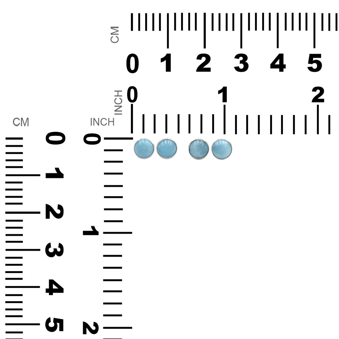 Starborn Larimar Post Style Earrings in Sterling Silver