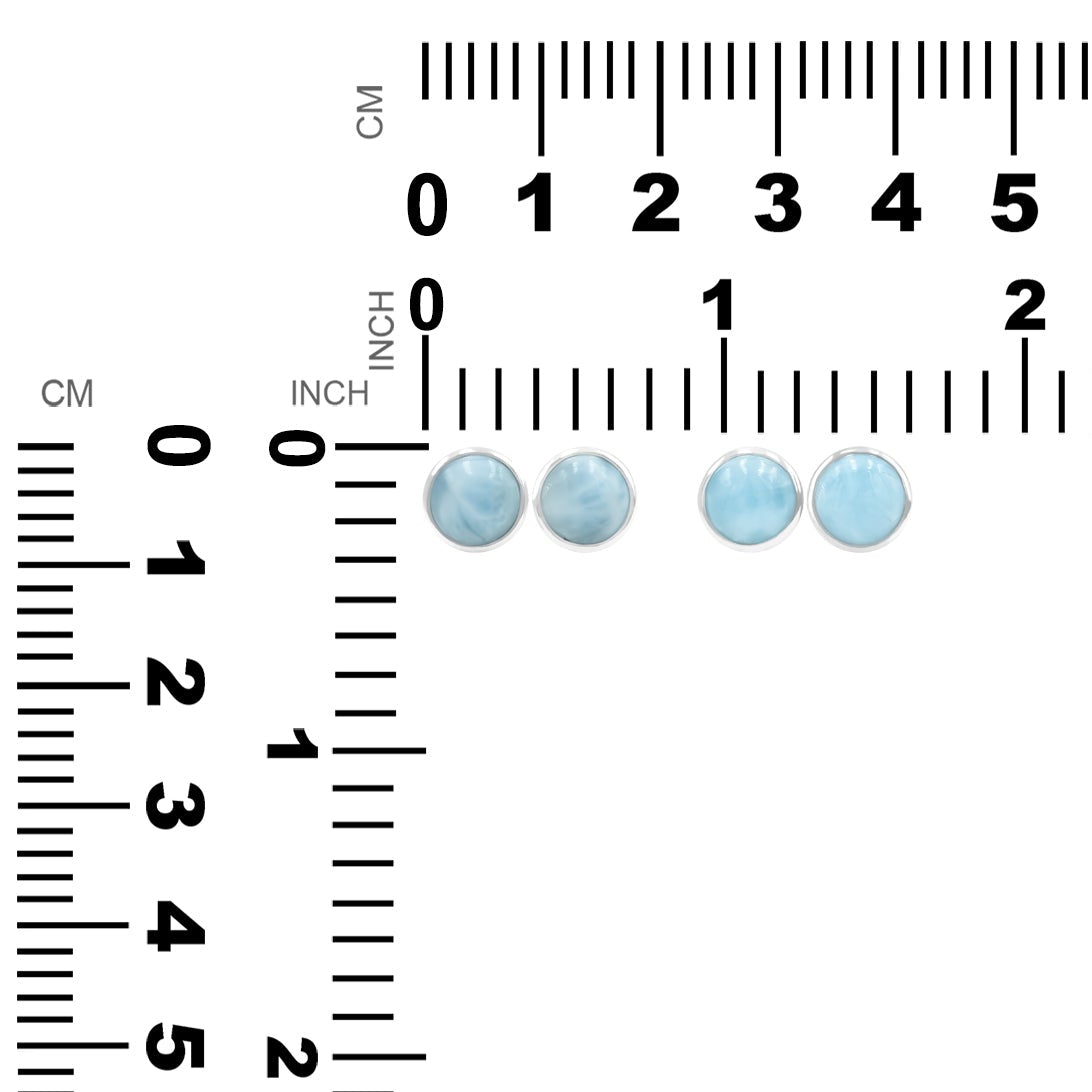 Starborn Larimar Post Style Earrings in Sterling Silver