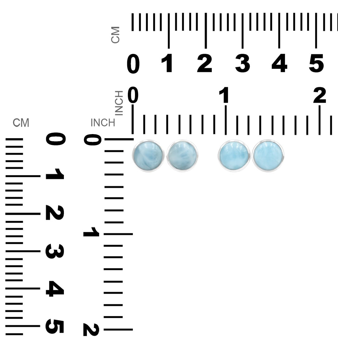 Starborn Larimar Post Style Earrings in Sterling Silver