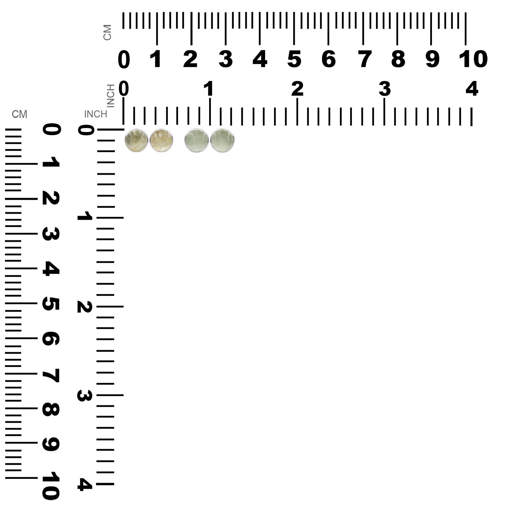 Starborn Libyan Desert Tektite Round 6mm Post Earrings in Sterling Silver