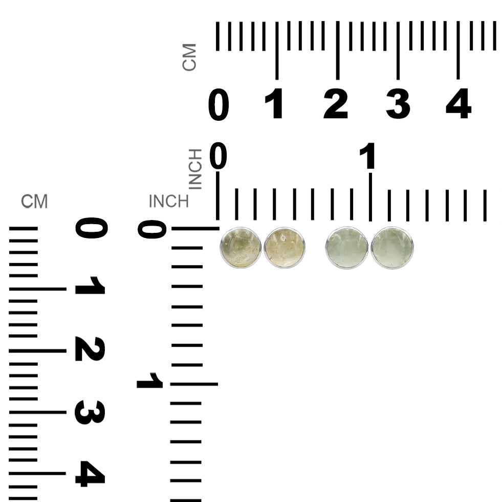 Starborn Libyan Desert Tektite Round 6mm Post Earrings in Sterling Silver