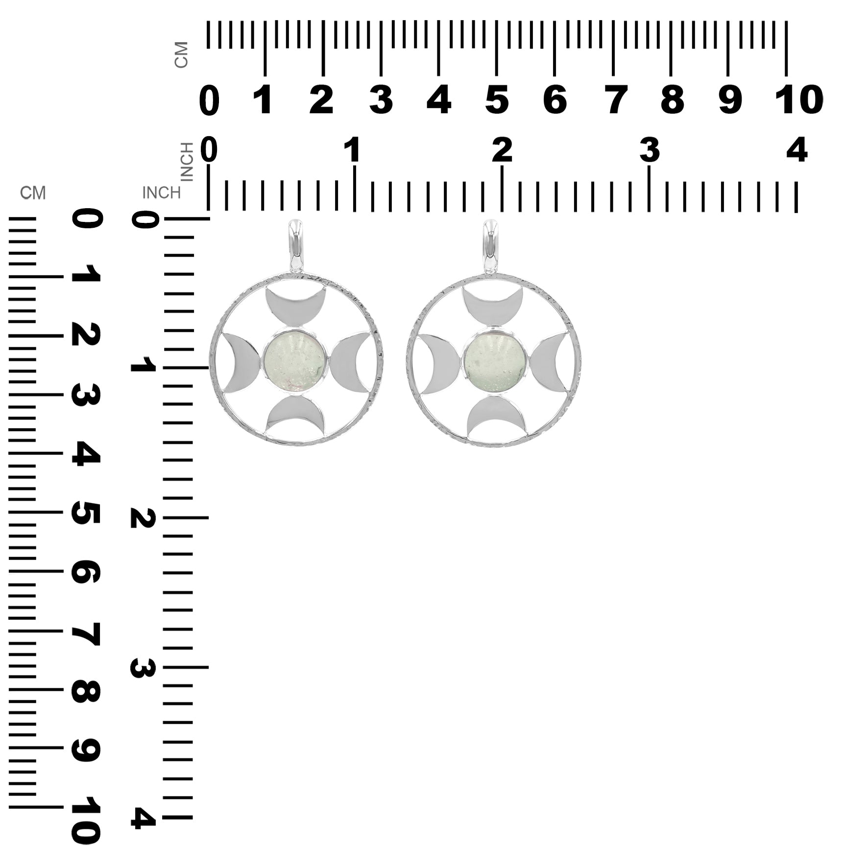 Starborn Sphere Libyan Desert Tektite Directional Crescent Moon Pendant in Sterling Silver