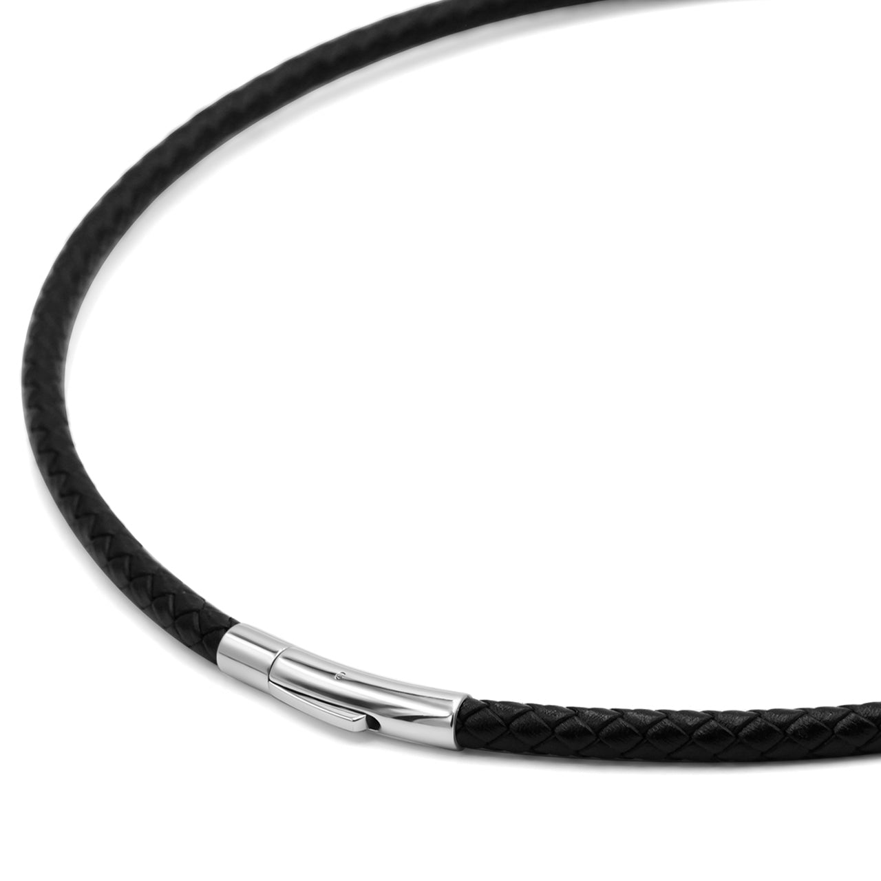 Starborn Geflochtene Lederkette mit Edelstahlverschluss