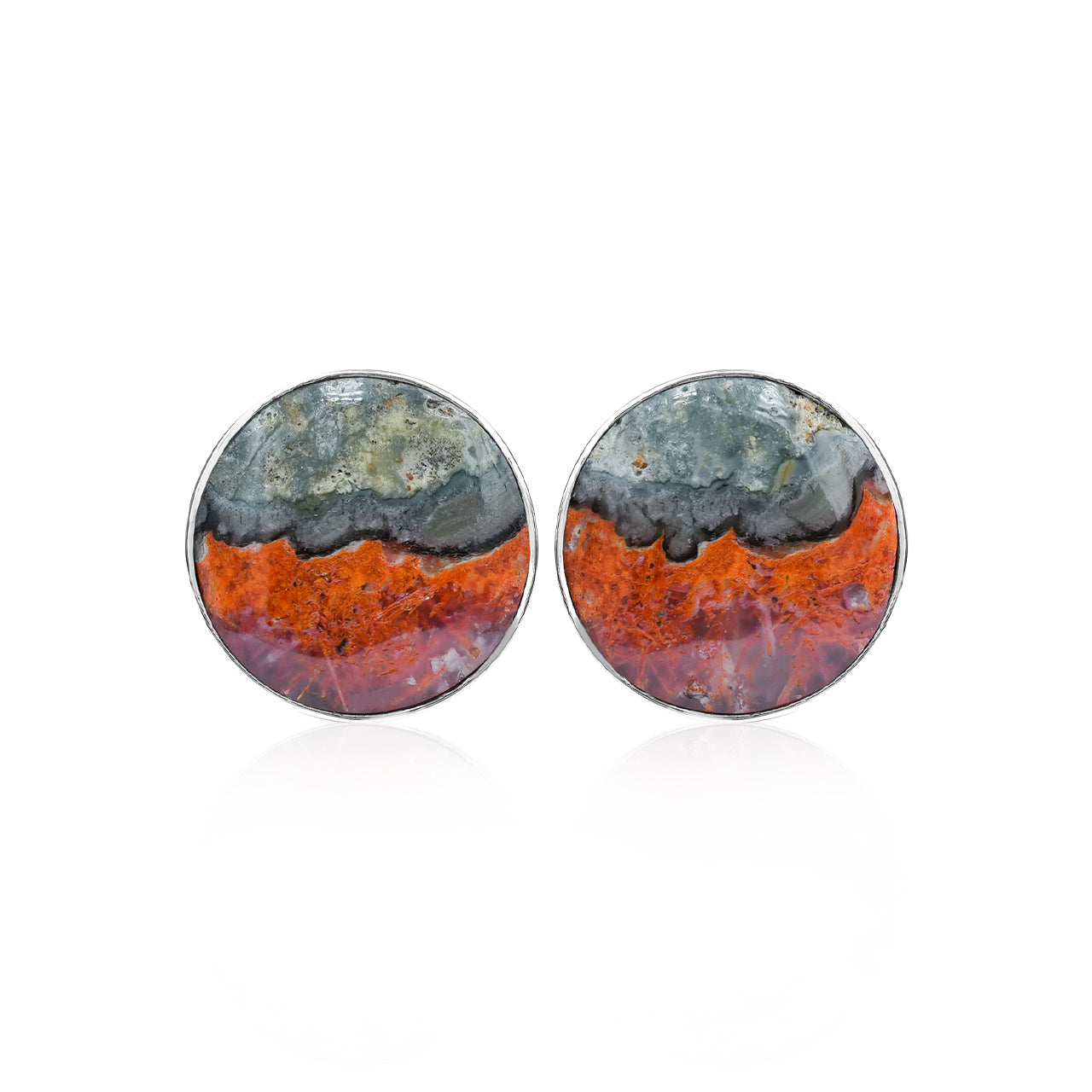 Magma Chalcedony Post Earrings