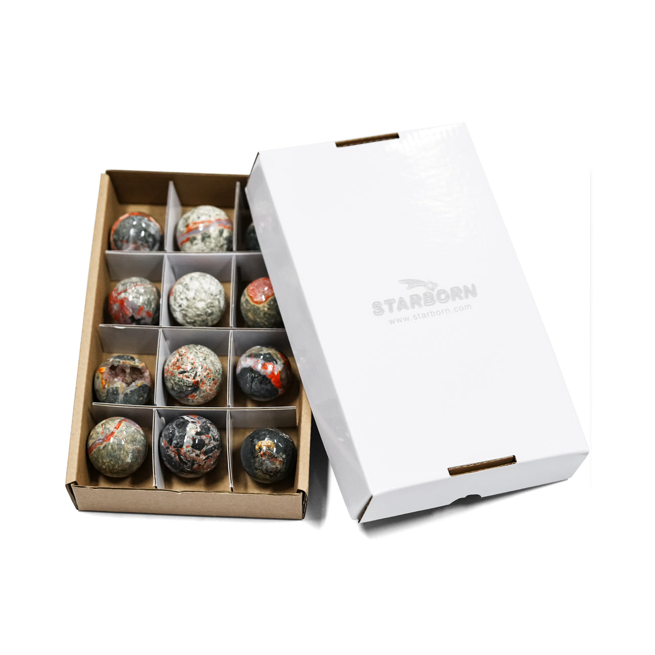 Starborn Magma Chalcedony Spheres 500 grams - 12 pieces
