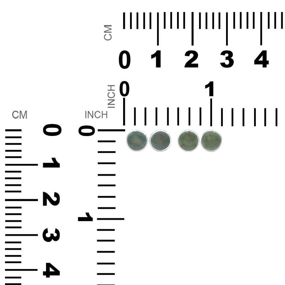 Starborn Moldavite Round 6mm Post Earrings in Sterling Silver