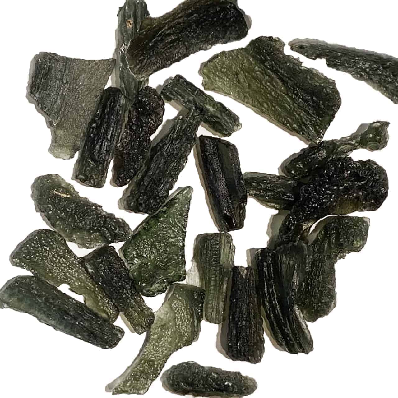 Starborn Rough Moldavite Tektite Lot 2 - 10 Gram Pieces