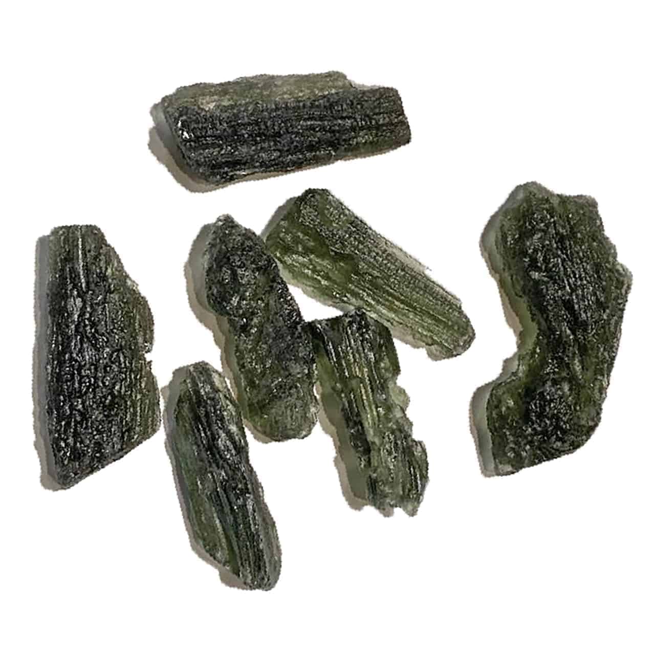 Starborn Rough Moldavite Tektite Lot 2 - 10 Gram Pieces