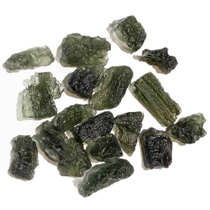 Rough Moldavite Tektite Lot 1 - 2 Gram Pieces