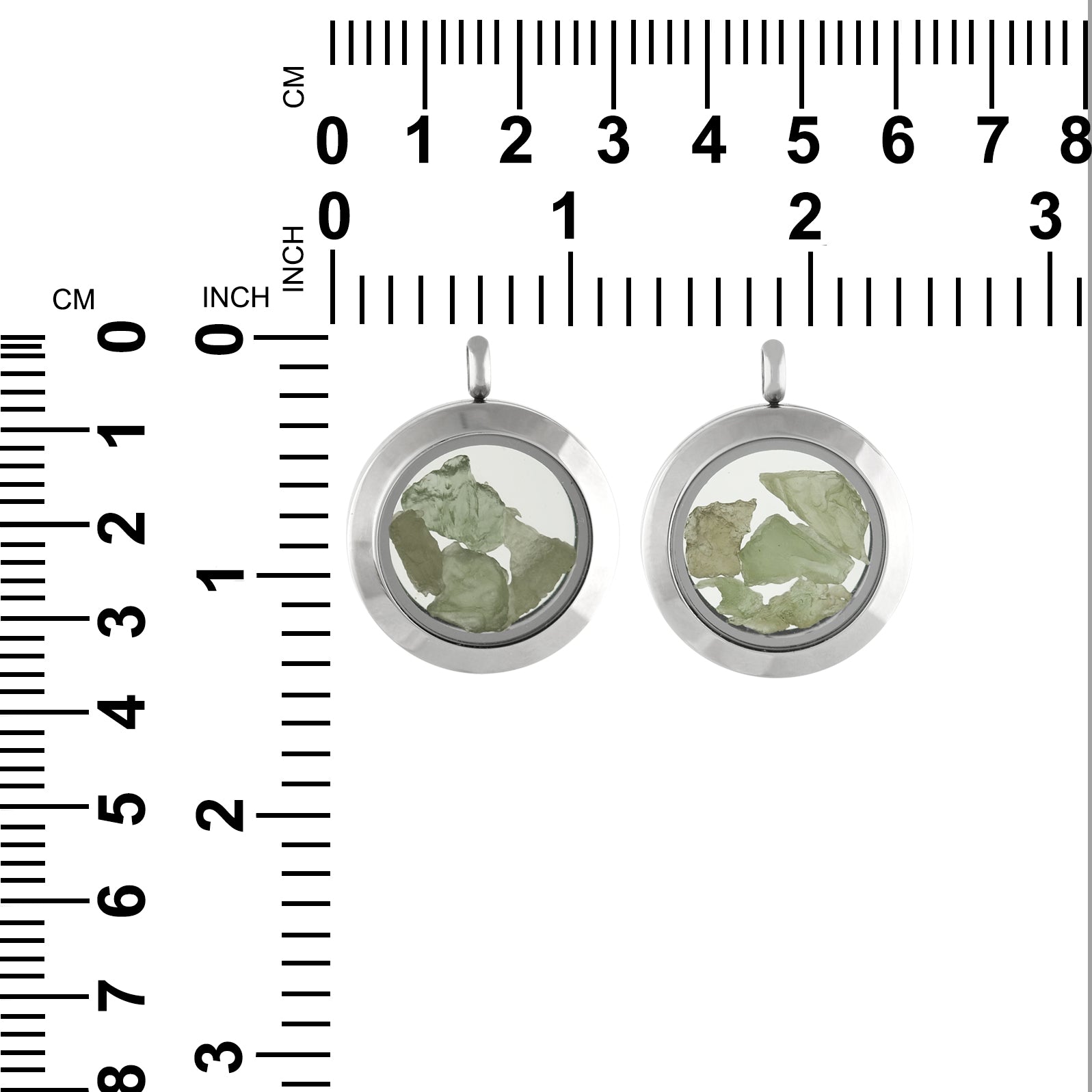 Collar con colgante de ventana con piedras preciosas Starborn en acero inoxidable