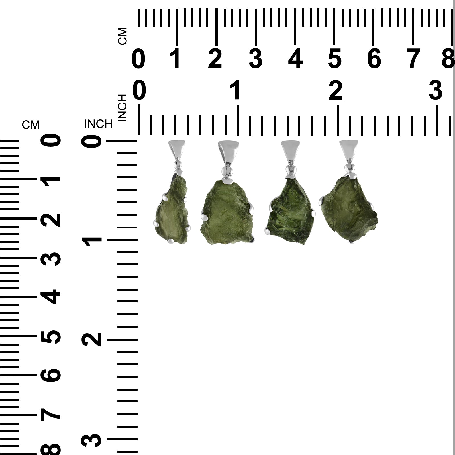 Starborn Sterling Silver Natural (20-30ct) Moldavite Pendant