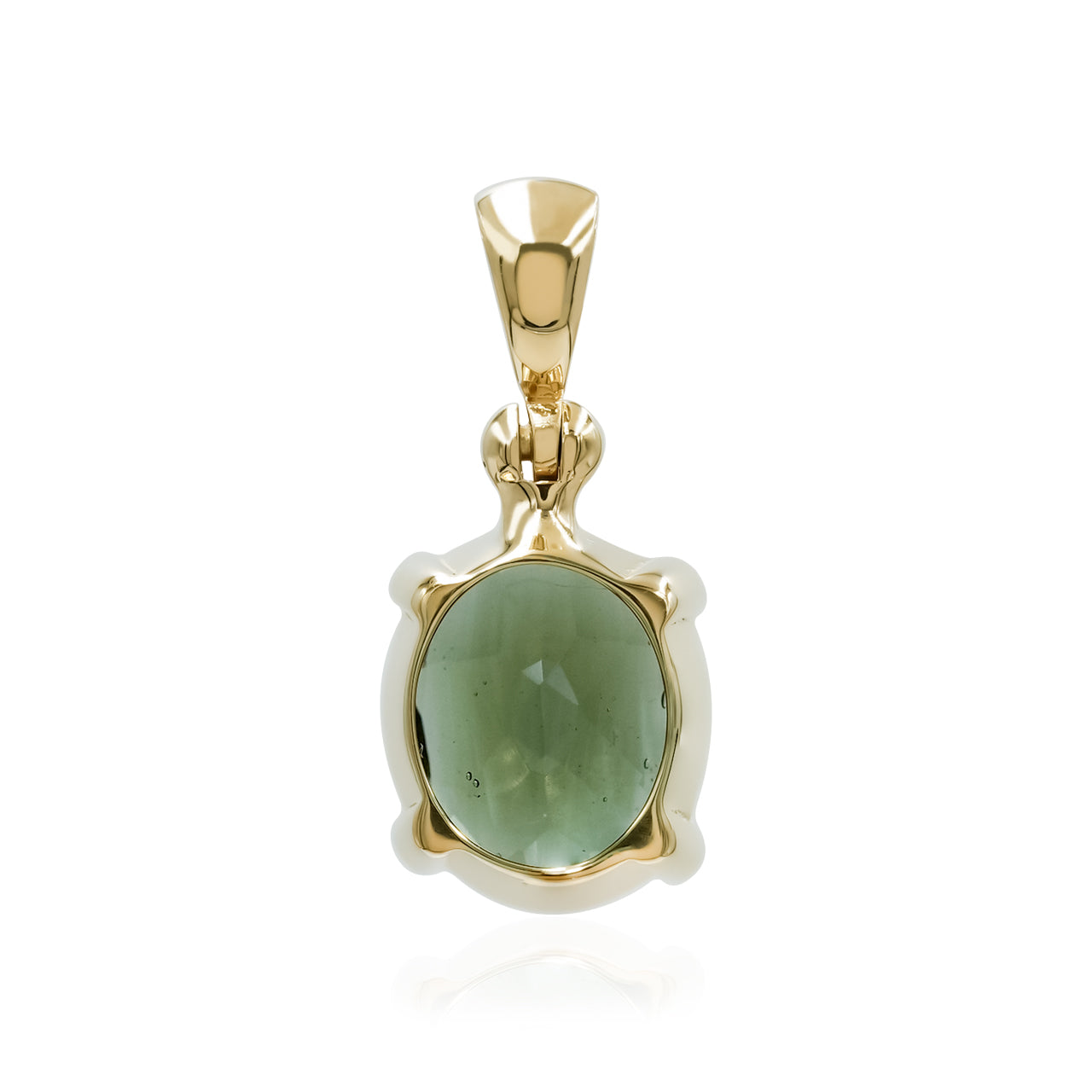 Starborn Faceted Moldavite Gold Micron Plated Pendant