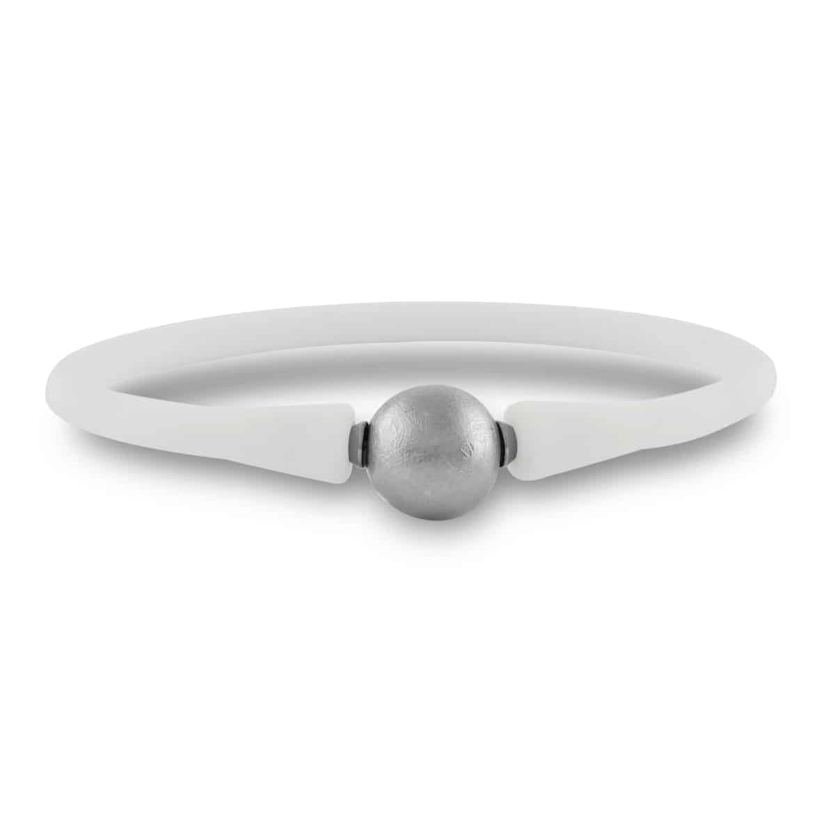Pulsera de silicona con cuentas redondas de 10 mm de meteorito Muonionalusta de Starborn