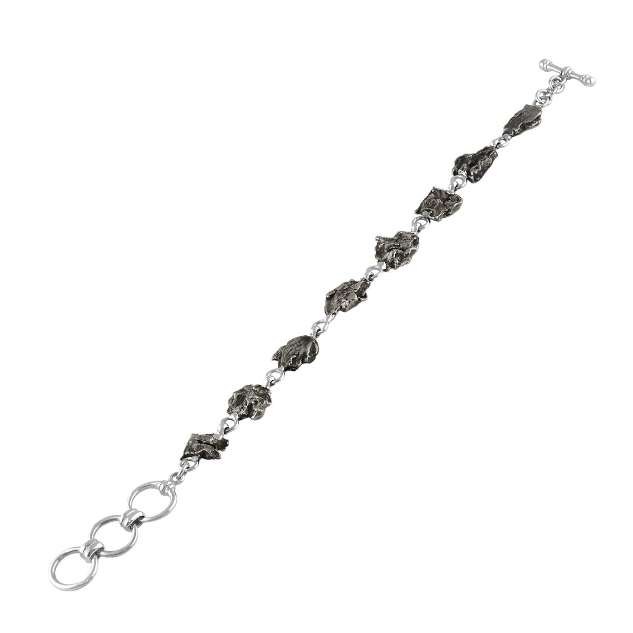 Starborn Campo del Cielo Meteorite Bracelet in Sterling Silver