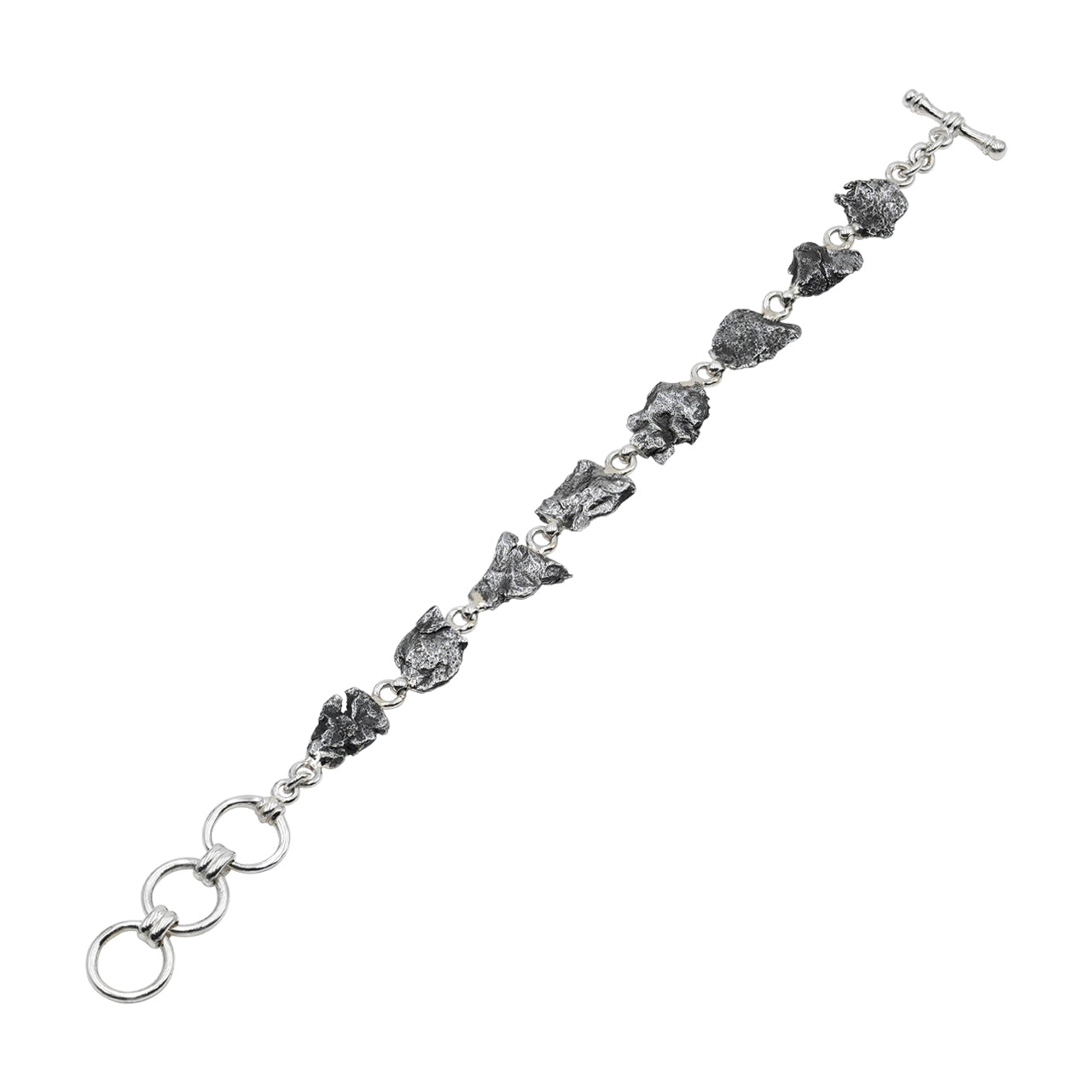 Starborn Campo del Cielo Meteorite Bracelet in Sterling Silver