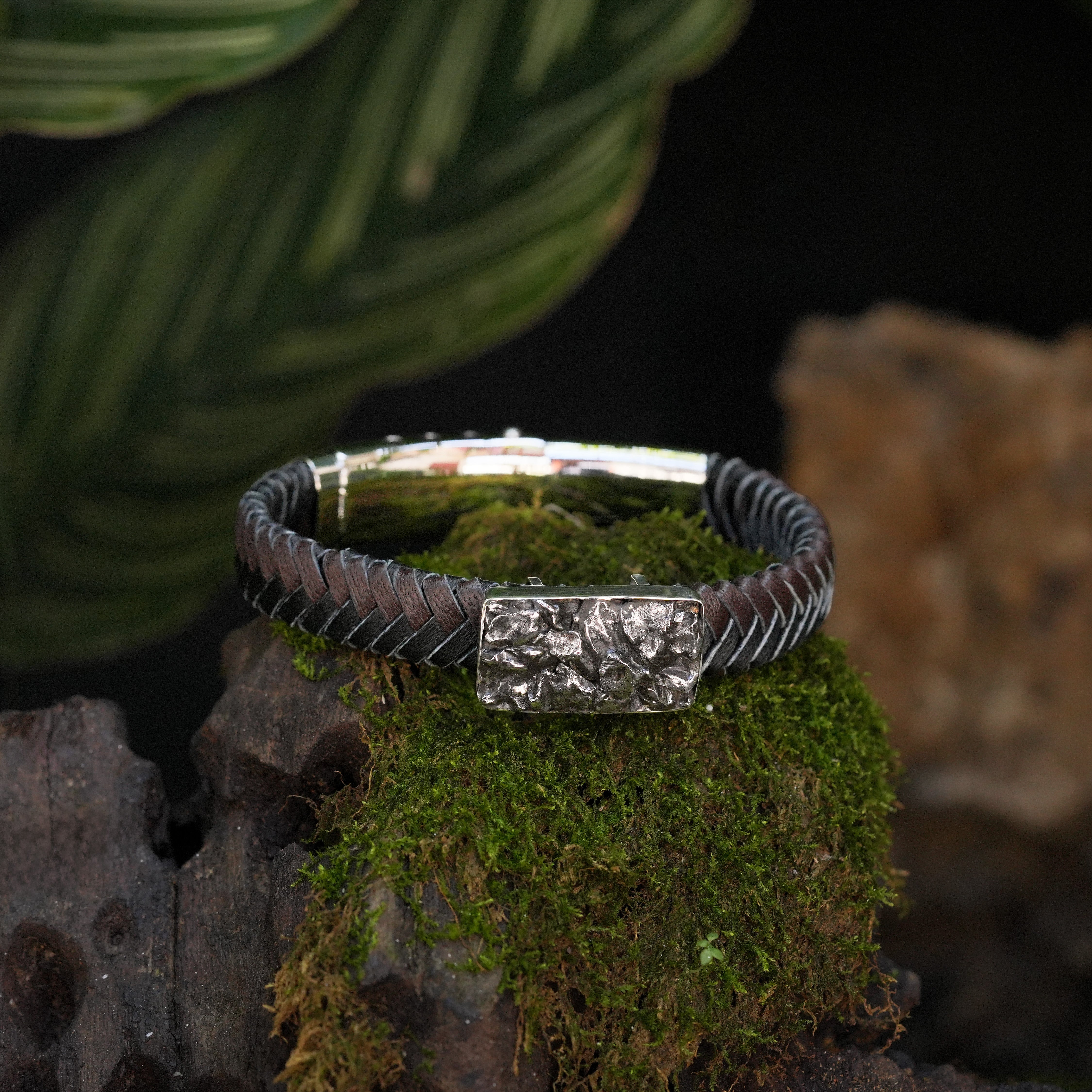 Starborn Campo del Cielo Meteorit Herren Lederarmband