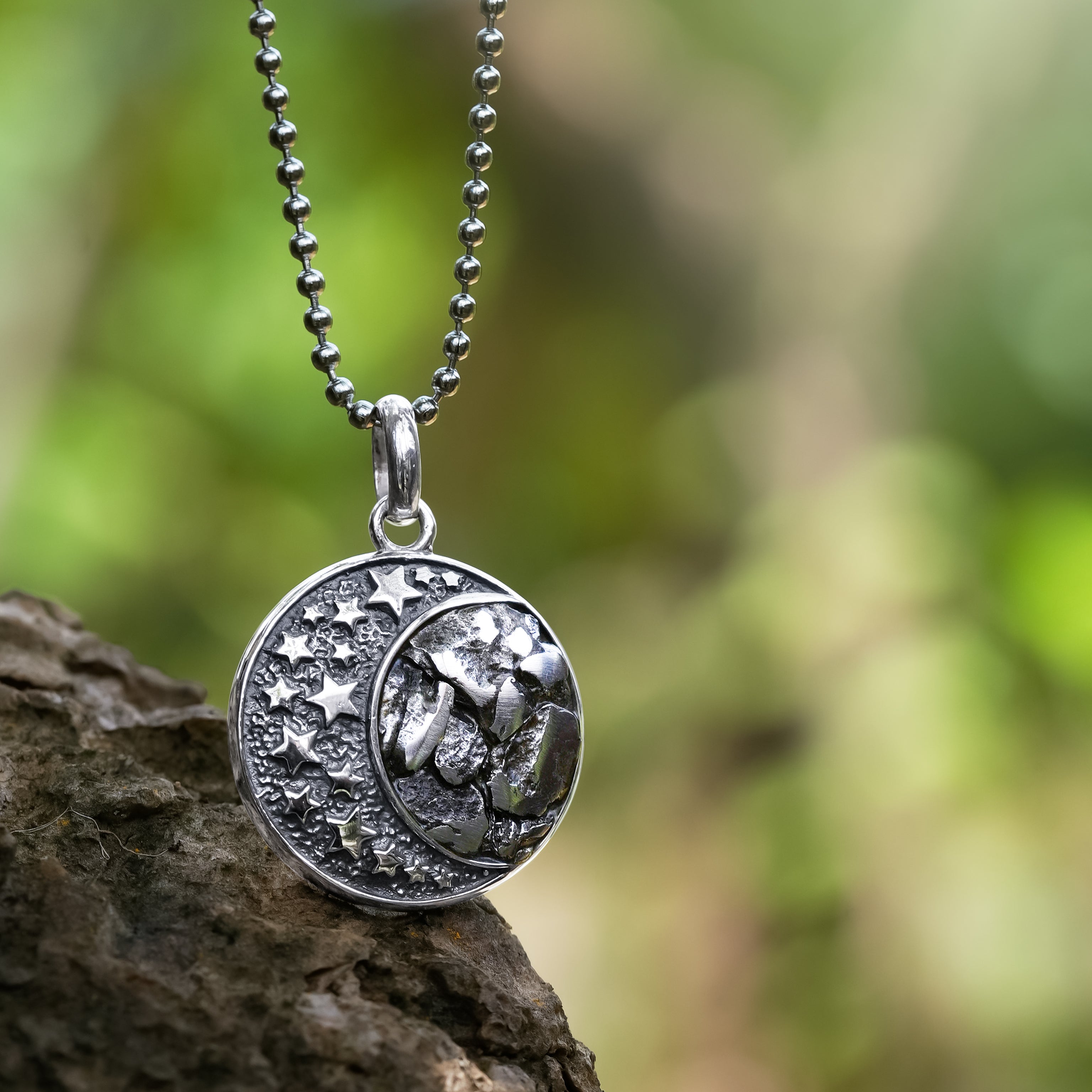 Colgante de meteorito Starborn Campo Del Cielo en plata de ley