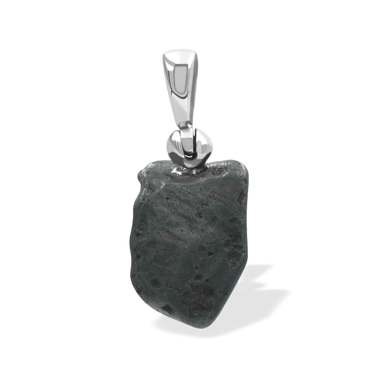 Sikhote Alin Meteorite Nugget Pendant in Sterling Silver