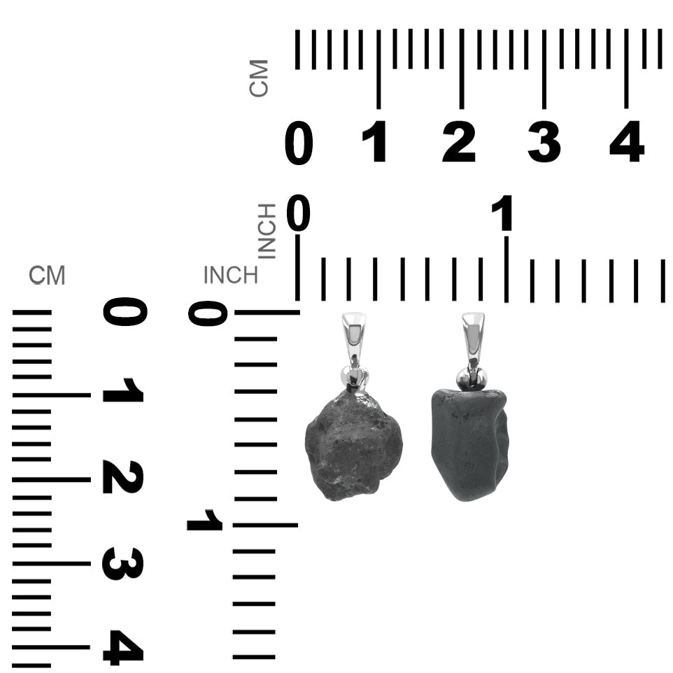 Sikhote Alin Meteorite Nugget Pendant in Sterling Silver