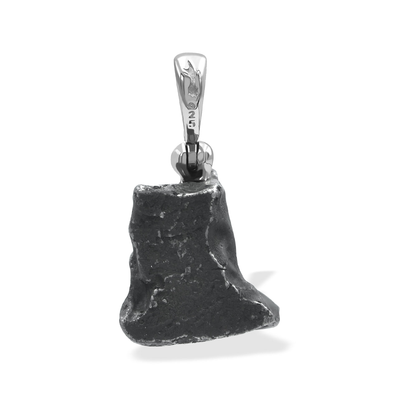 Sikhote Alin Meteorite Nugget Pendant in Sterling Silver