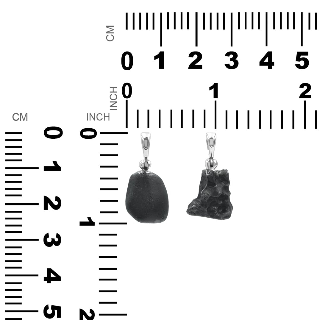 Sikhote Alin Meteorite Nugget Pendant in Sterling Silver