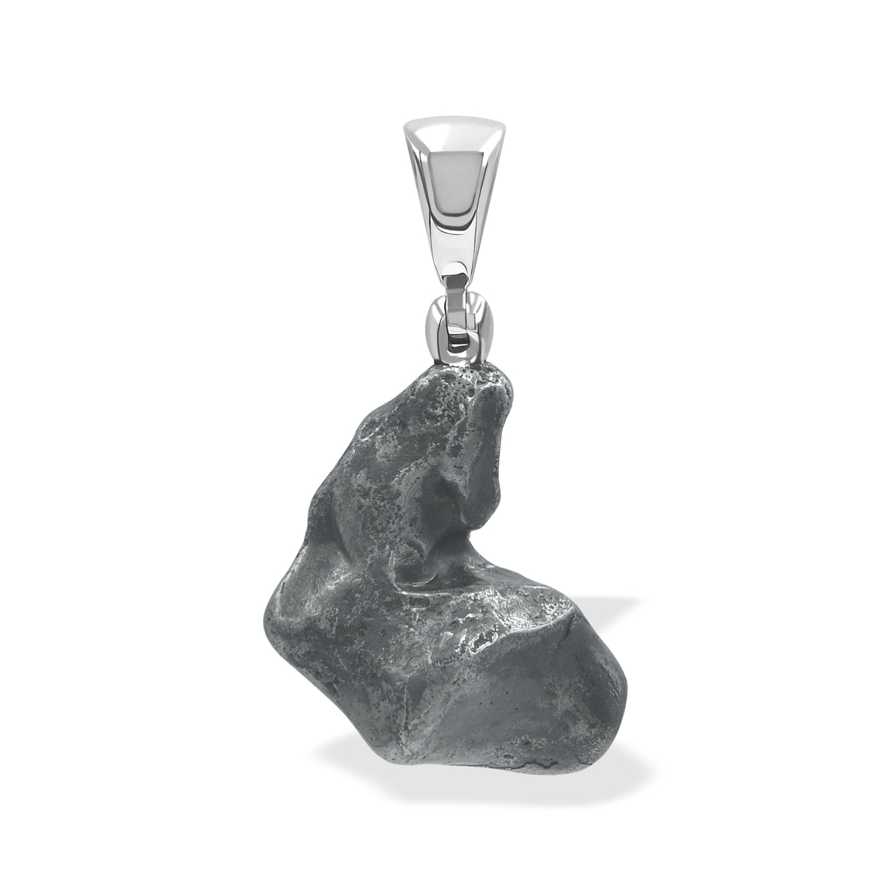Sikhote Alin Meteorite Nugget Pendant in Sterling Silver