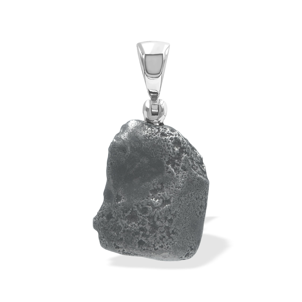 Sikhote Alin Meteorite Nugget Pendant in Sterling Silver