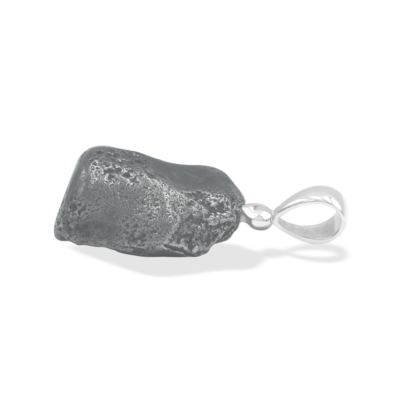 Sikhote Alin Meteorite Nugget Pendant in Sterling Silver