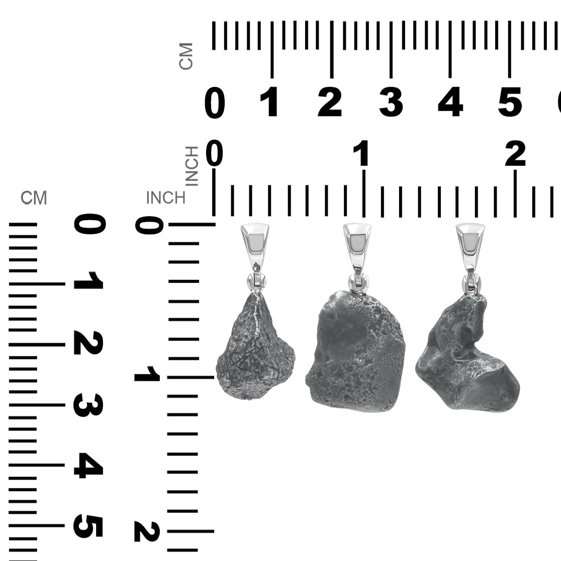 Sikhote Alin Meteorite Nugget Pendant in Sterling Silver