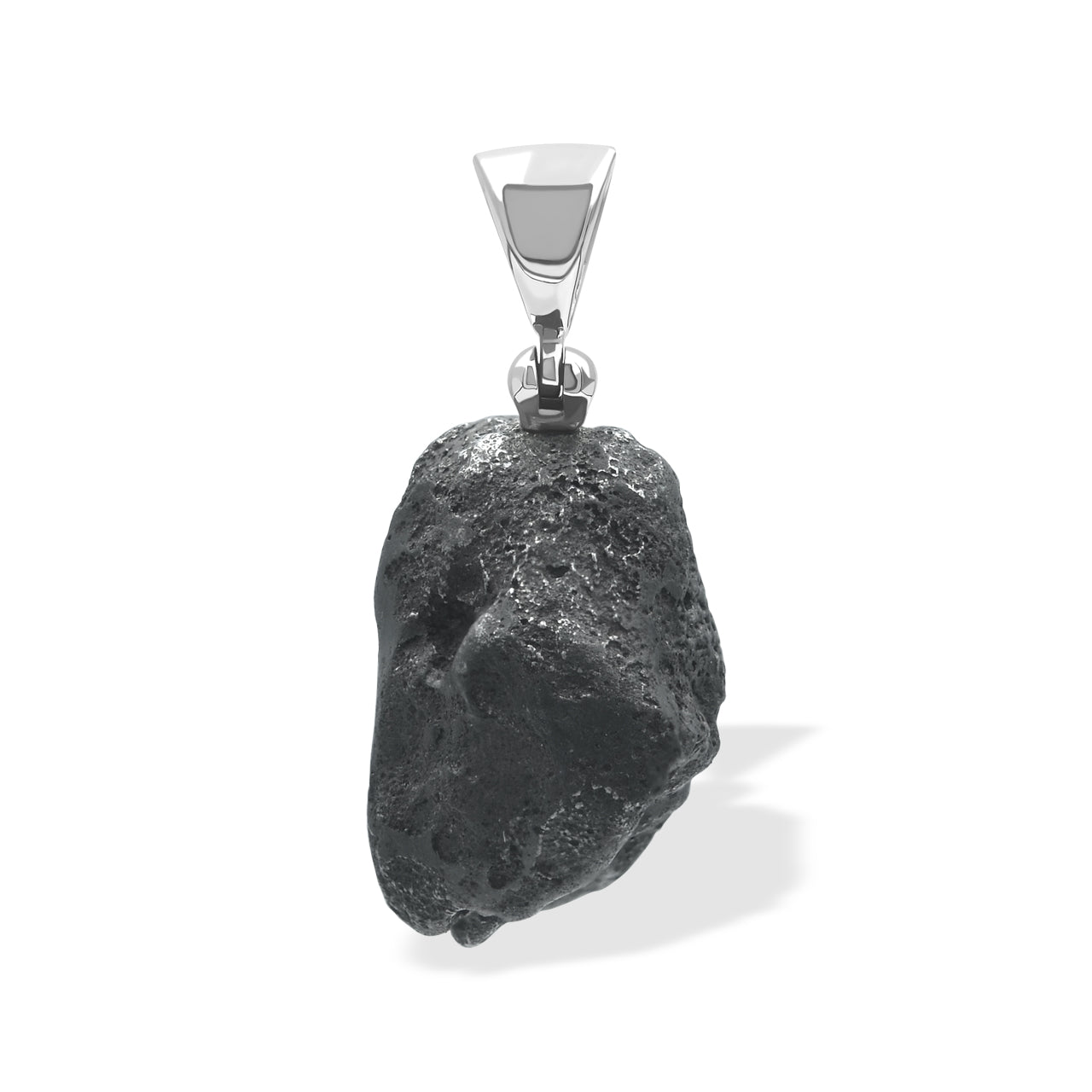 Sikhote Alin Meteorite Nugget Pendant in Sterling Silver